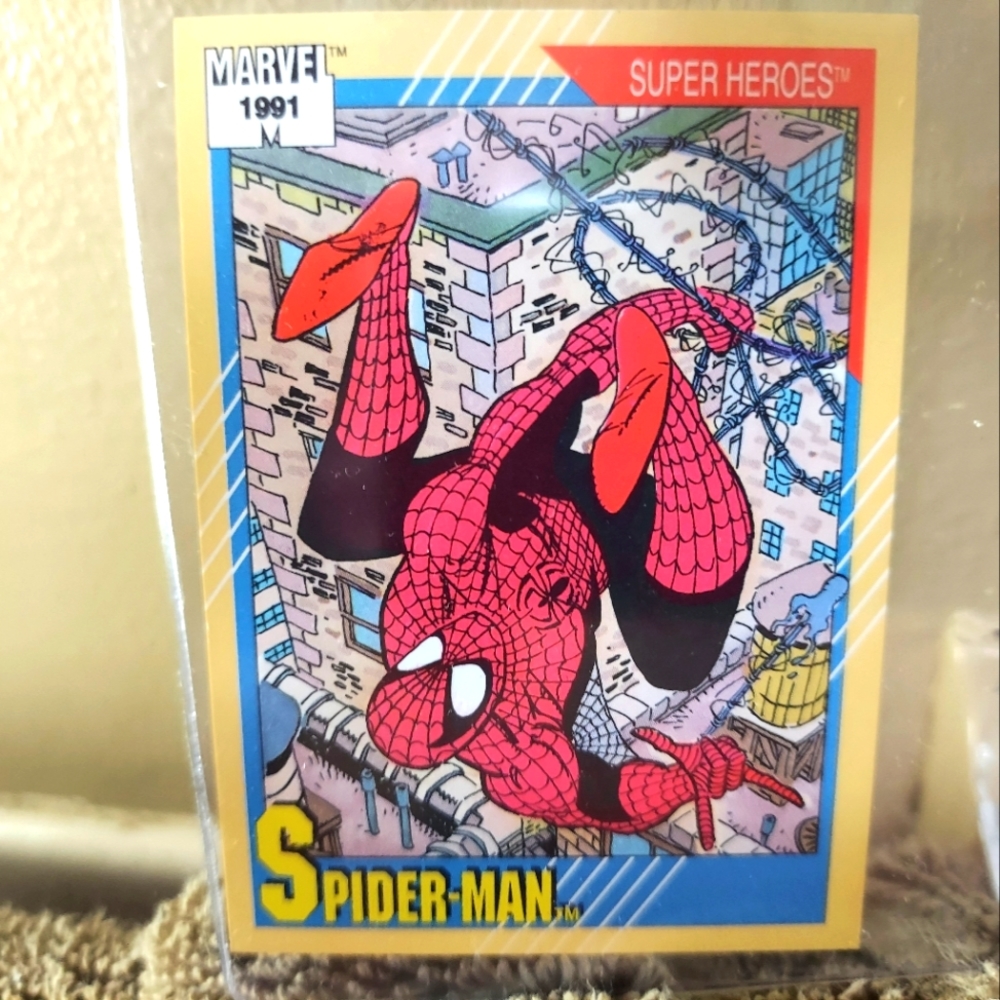 Spider-Man, venom, Magneto and Wolverine action cards